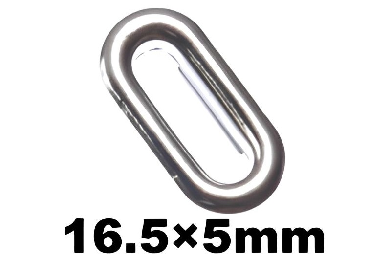 16.5x5 mm eyelet oval shape