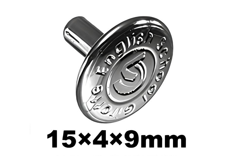 15x4x9 mm Hollow Rivet With Pattern Logo