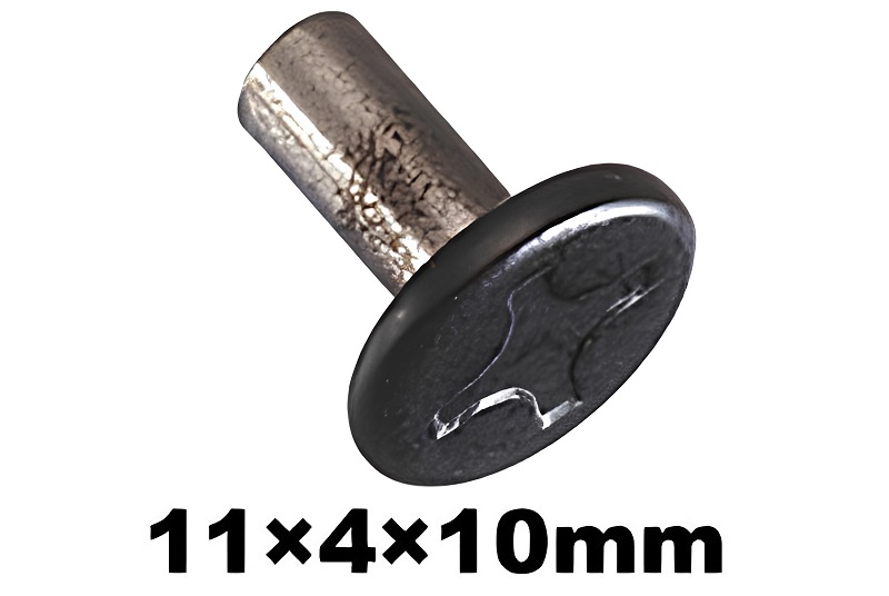 11x4x10 mm Semi Tubular Rivet With Own Logo/Pattern
