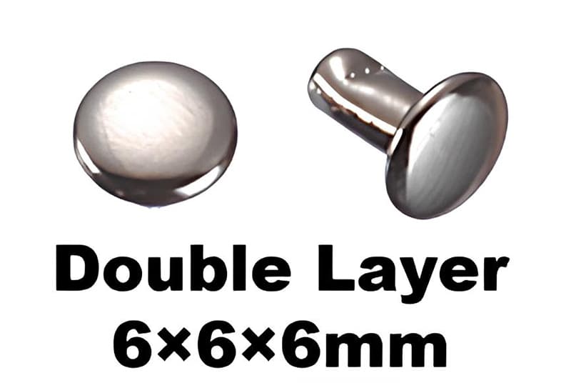 6x6x6 mm Collision Nail Double Layer Rivet