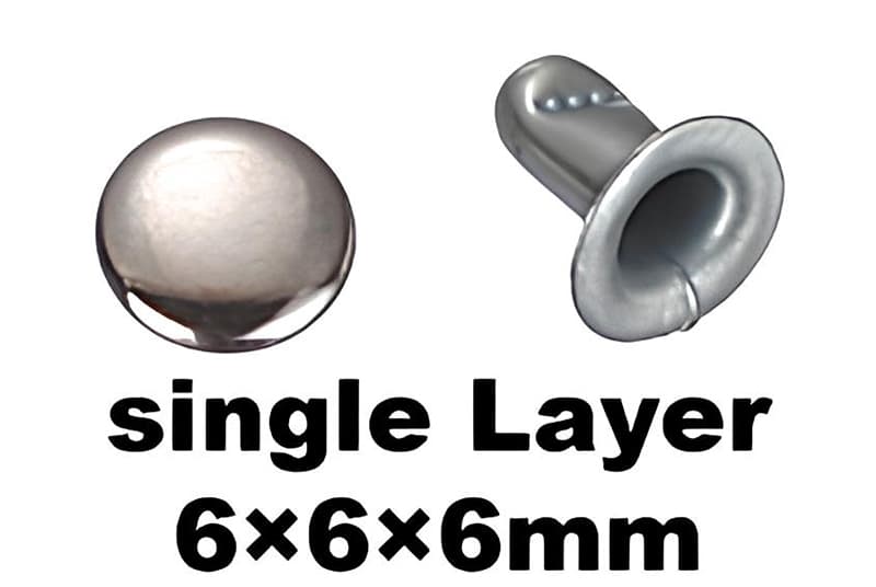 6x6x6 mm Collision Nail Single Layer Rivet