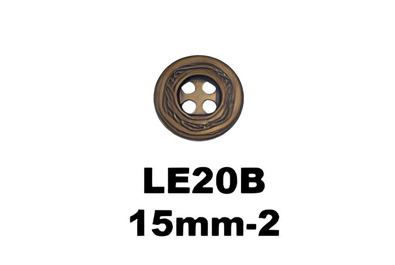 LE20B 15 mm-2 Sewing Button