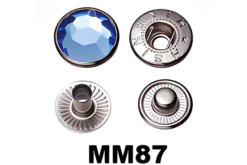 MM87 Acrylic Rhinestone Press Snap Button